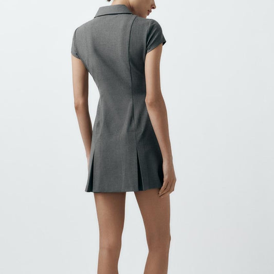 Gray Polo Mini Dress