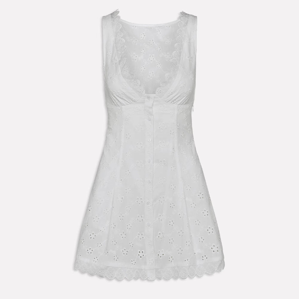 White Broderie Anglaise Mini Dress