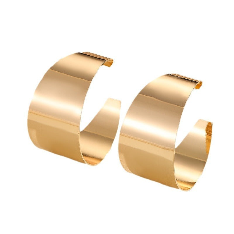 Gold Open Hoop Earrings
