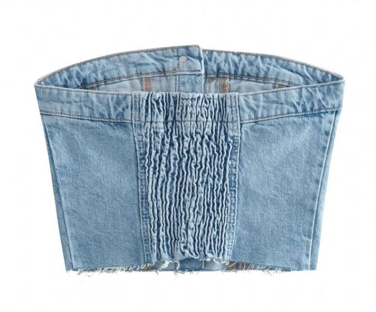 Sleeveless Denim Corset Top