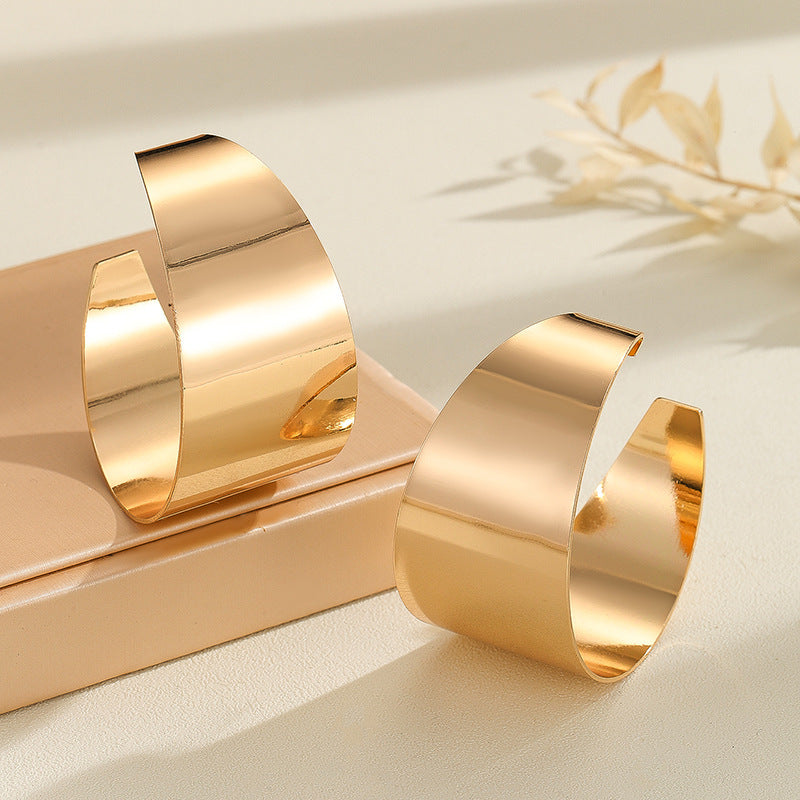 Gold Open Hoop Earrings