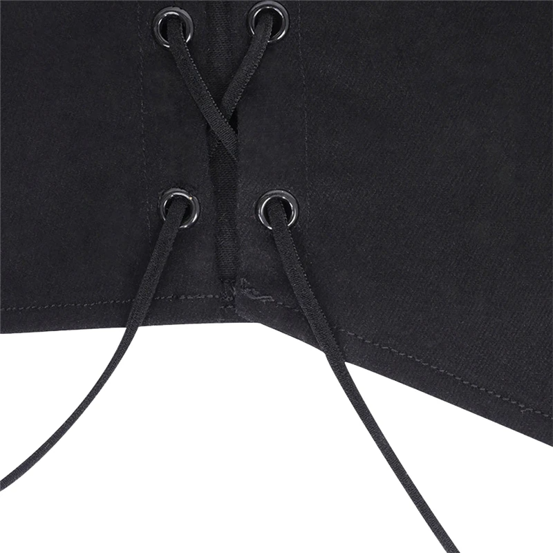 Strapless Black Double Sided Lace UP Corset Top