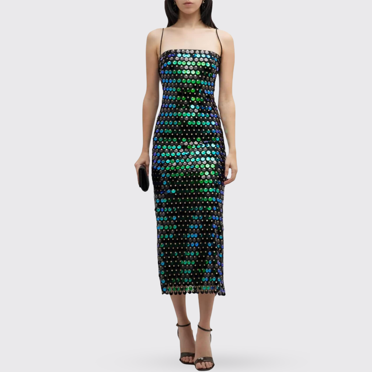 Green Sequin-embellished Midi Dress – ADONIS BOUTIQUE