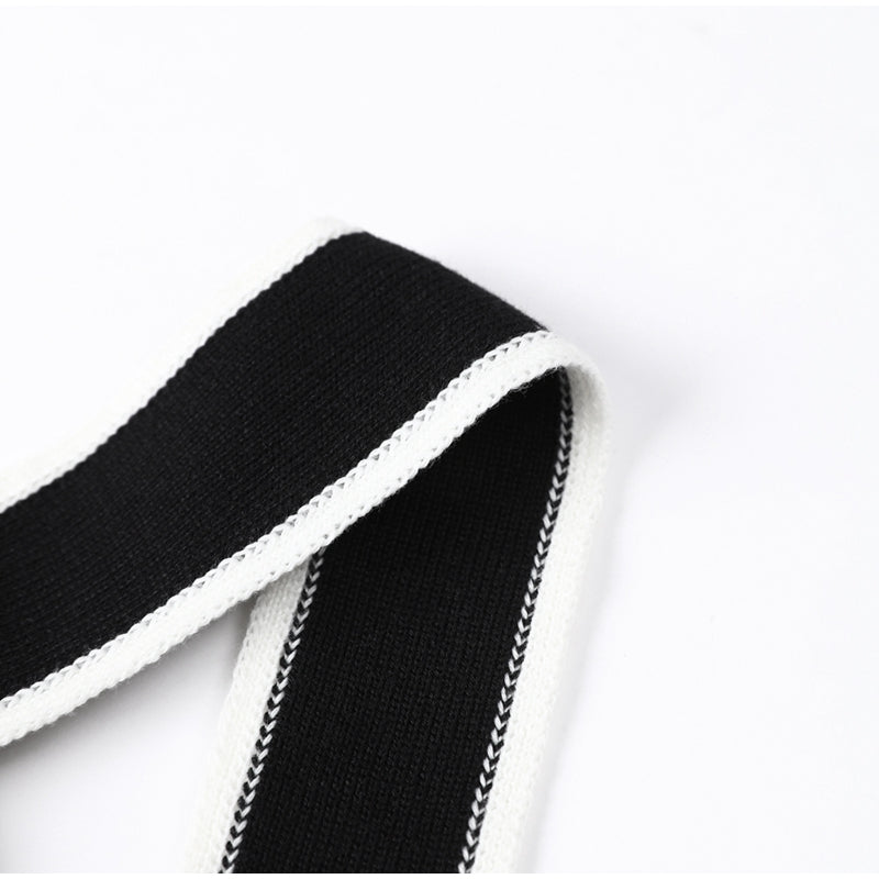 Knit Top With Contrasting Trim Strap