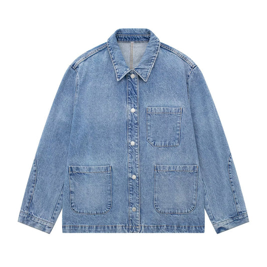 Light Blue Loose Denim Jacket