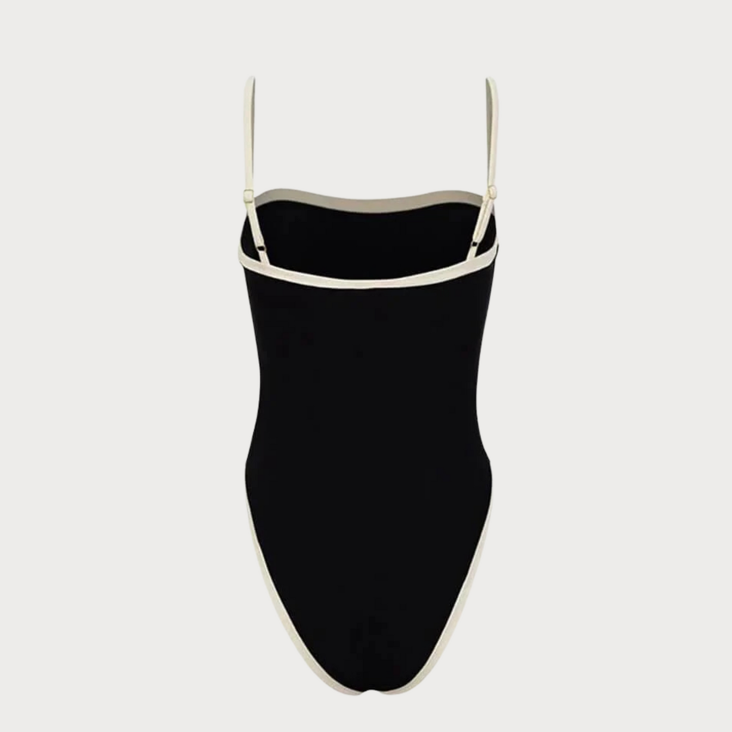 Black Contrast-Trim One-Piece Swimsuit