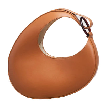 Brown Moon Bag With A Ring Strap