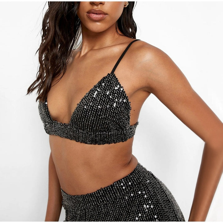 Black Sequin Three Piece Set