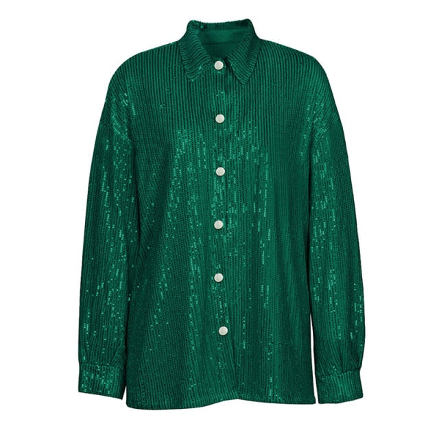 Green Sequin Three Piece Set