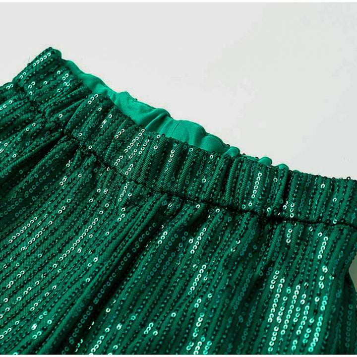 Green Sequin Three Piece Set
