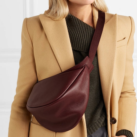Burgundy Leather Sling bag