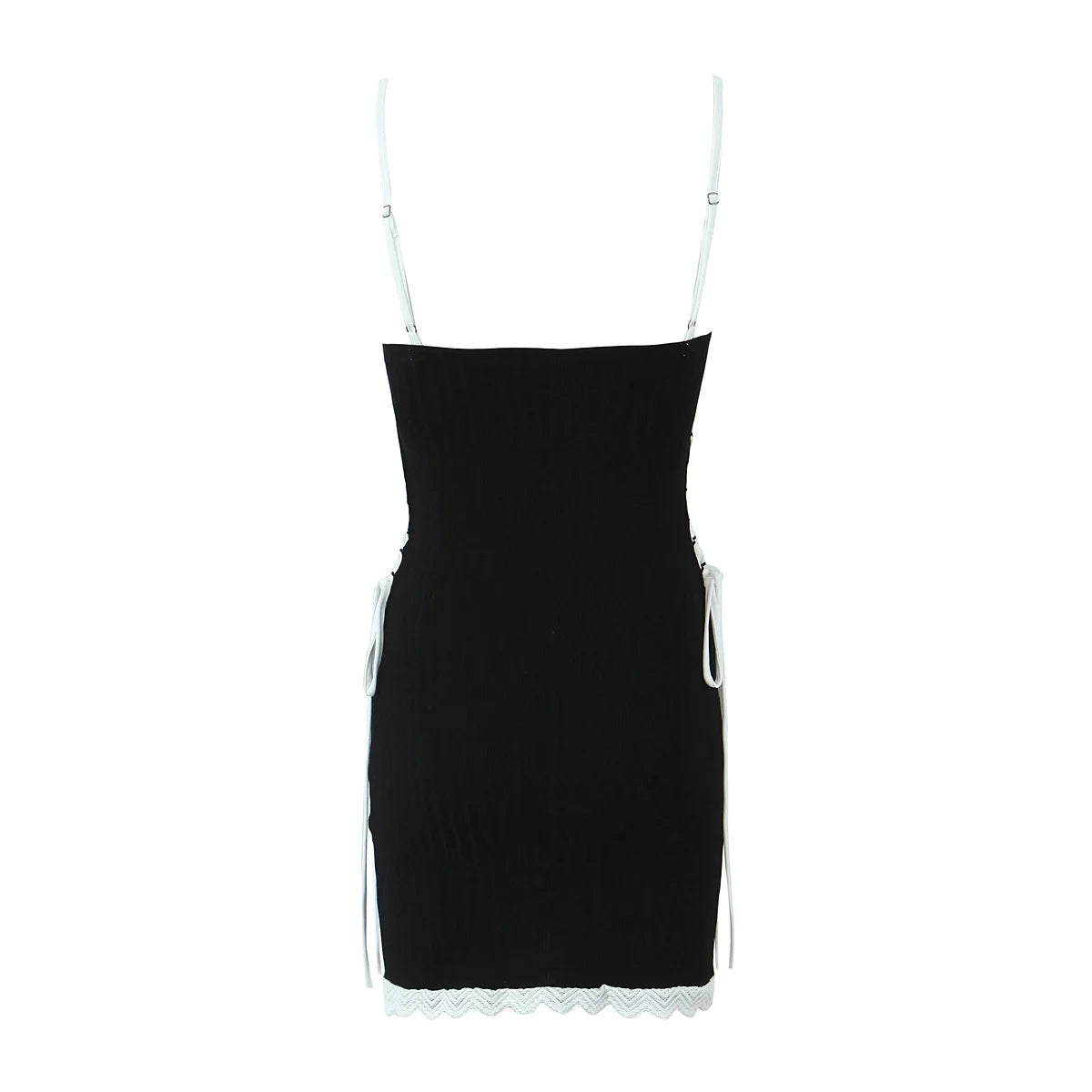Black and White Two-Tone Laces Dress