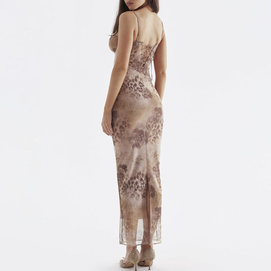 Leopard Romantic Cocktail Dress