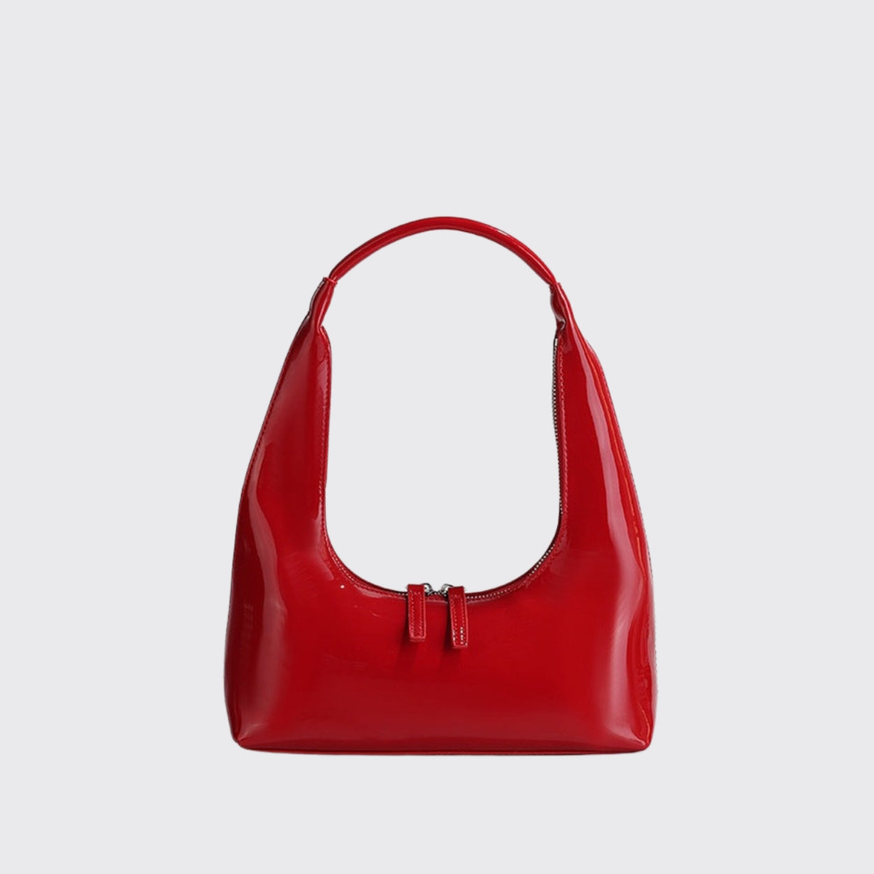 Red Retro Baguette Bag
