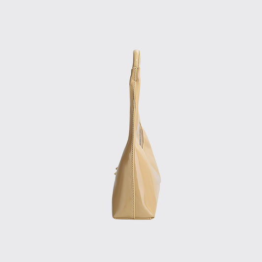 Beige Retro Baguette Bag