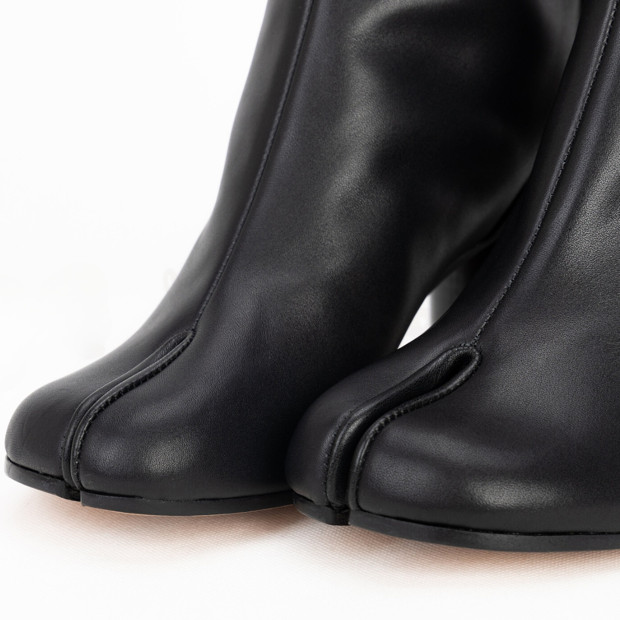Black Split-Toe Tabi Ankle Boots