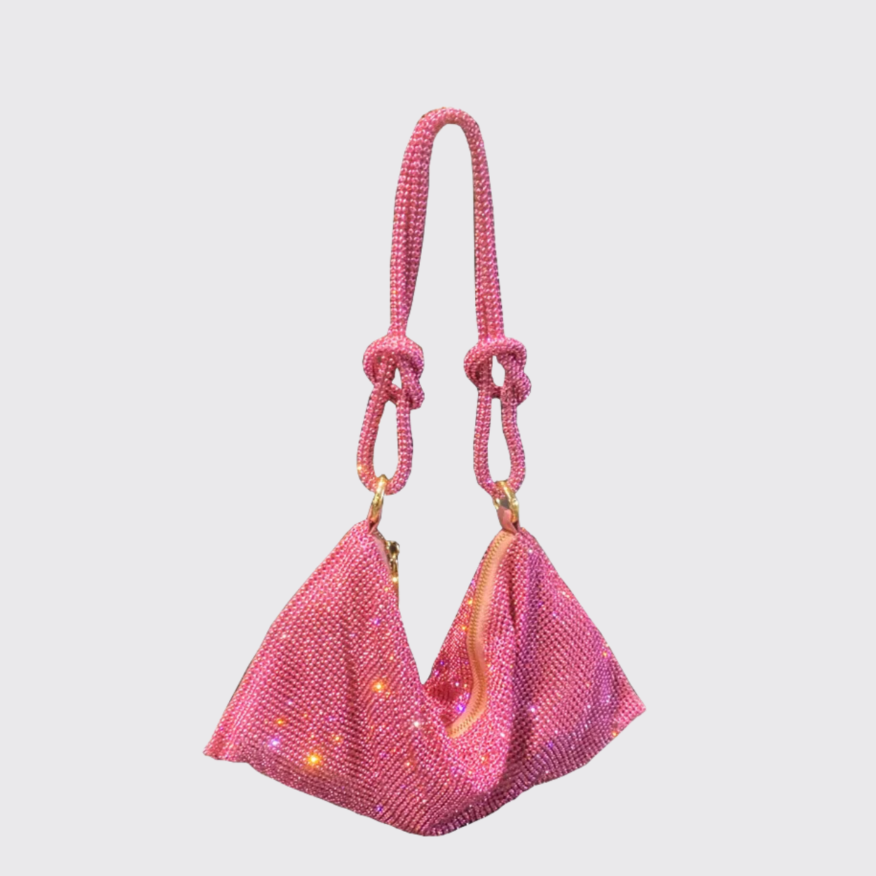 Pink Rhinestones Evening Clutch Bag