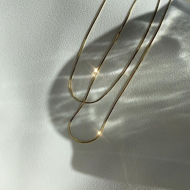 Double Layered Minimalist Gold Necklace