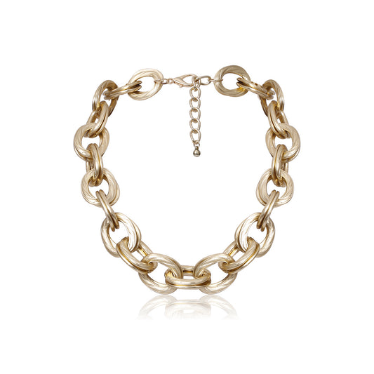 Stylish Chunky Gold Chain Necklace.