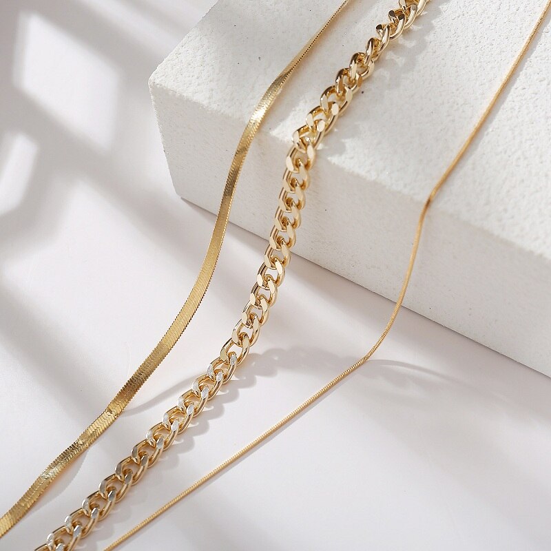 Multi-layer Golden Chain Necklace