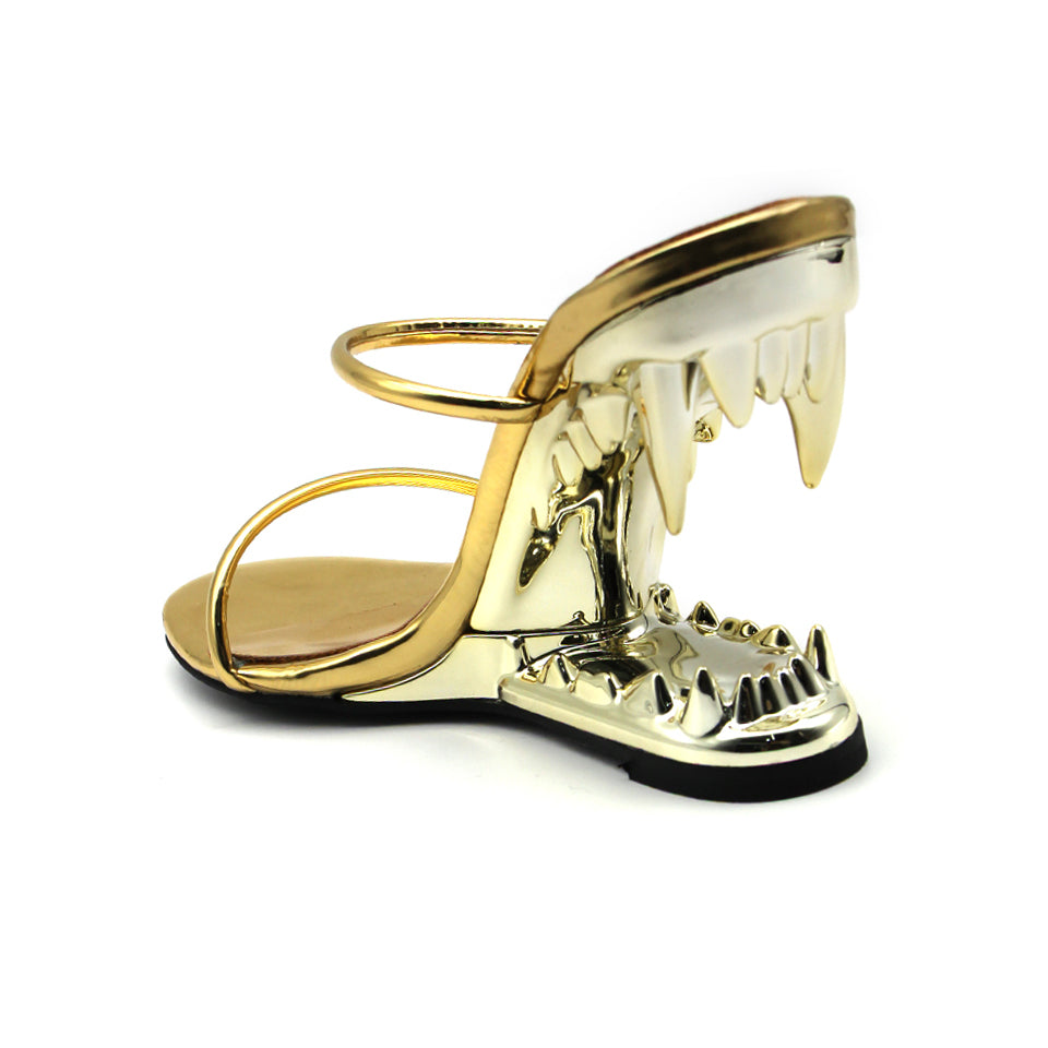 Karl Lagerfeld Malinda Embellished Heel Sandals in Metallic | Lyst
