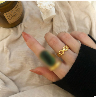 Emerald Green Gold Ring Set