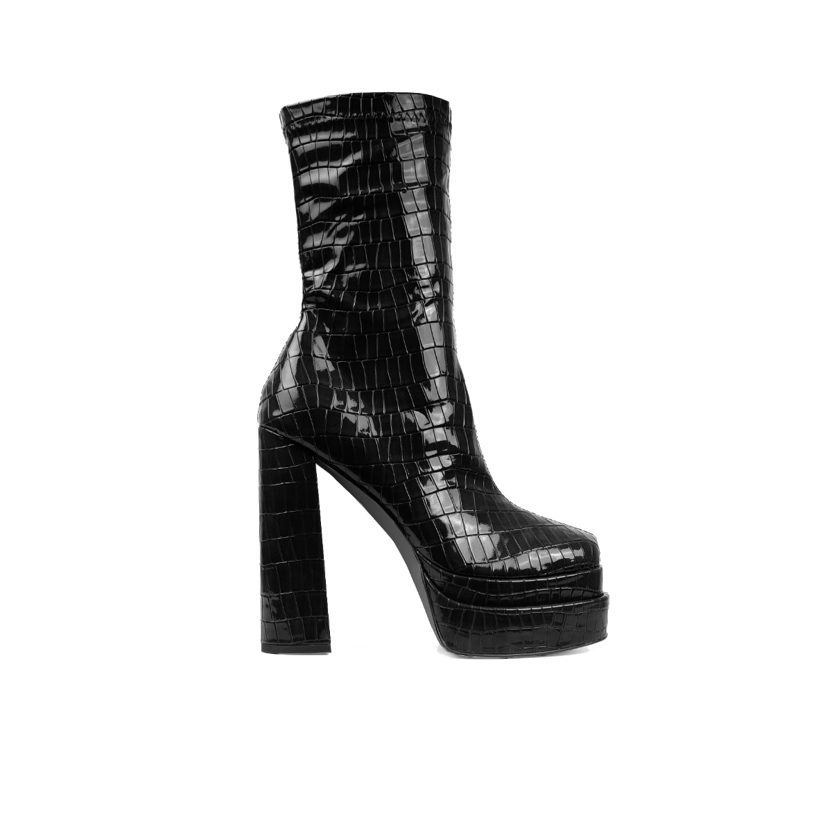 Croc black 2025 ankle boots