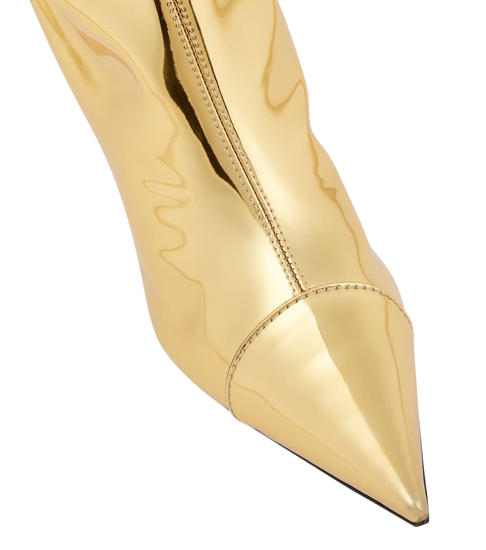 Gold High Fashion Metallic Knee High Boots