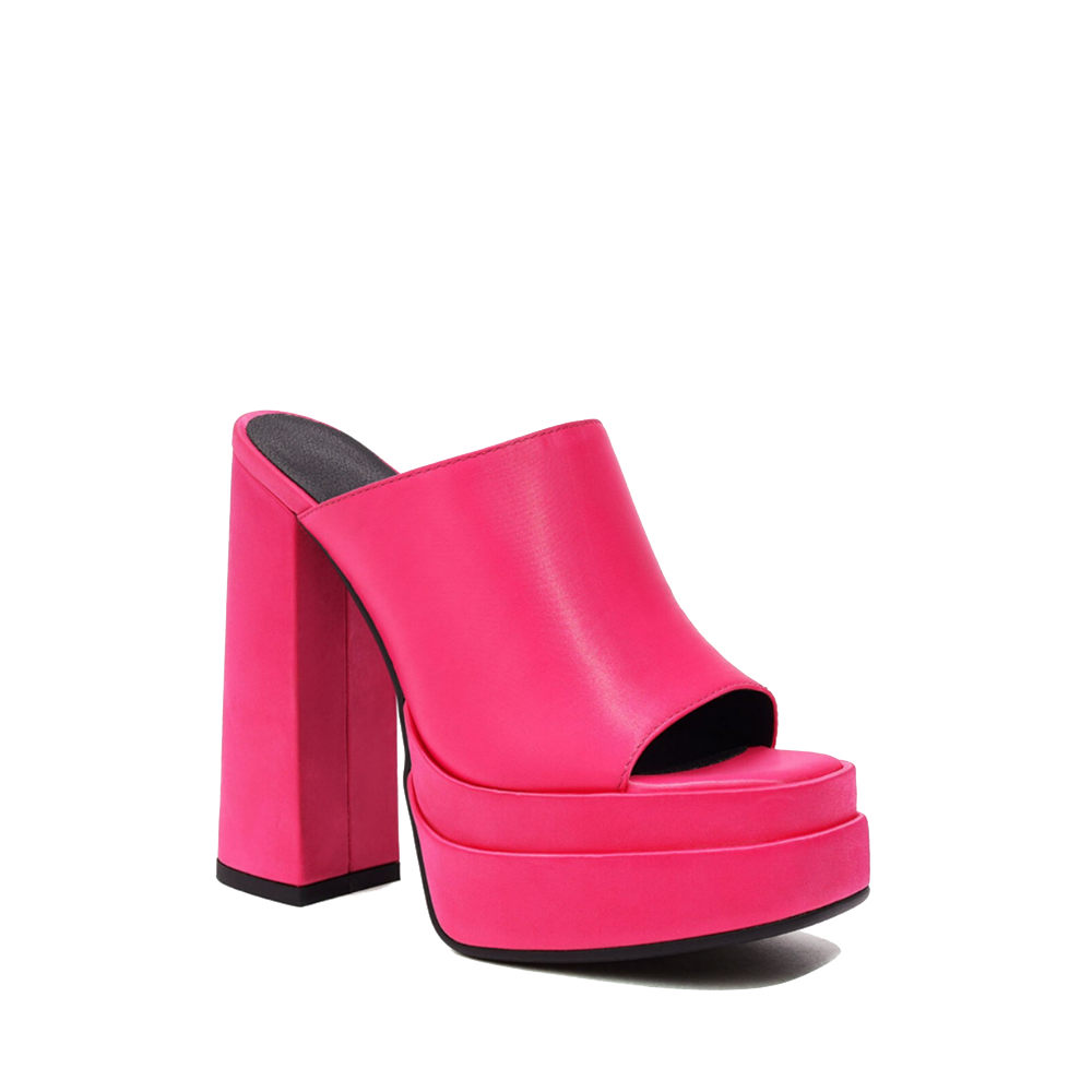 Pink High-heel platform Slip On Mules – ADONIS BOUTIQUE